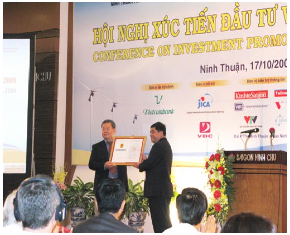 Các dự án đầu tư vào Ninh Thuận năm 2009.